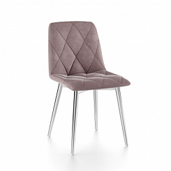 Стул Ричи (каркас хром тк. коллекции Велюр капучино) Стул Ричи (каркас хром тк. коллекции Велюр капучино)